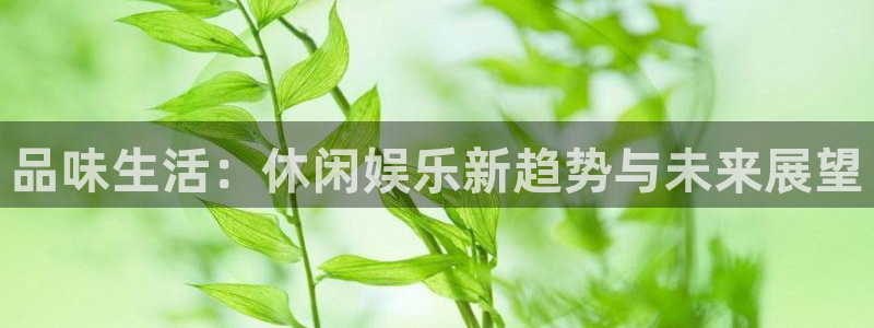 开心彩3登陆：品味生活：休闲娱乐新趋势与未来展望